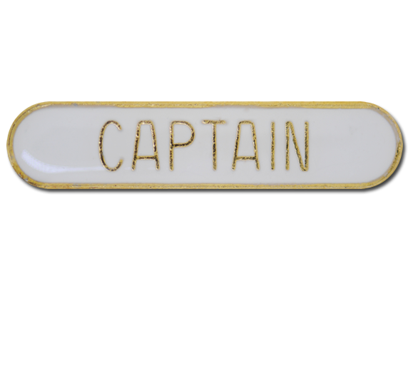 Captain Rounded Edge Bar Badge