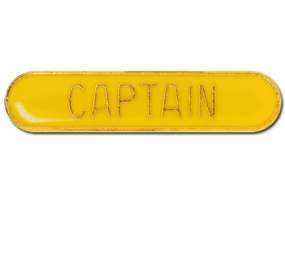 Captain Rounded Edge Bar Badge