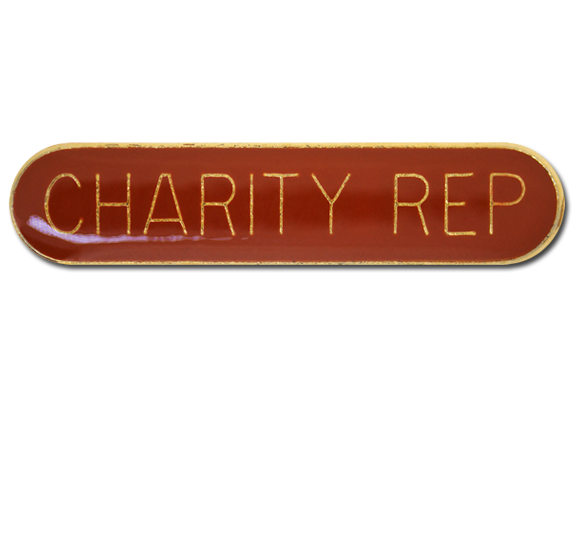 Charity Rep. Rounded Edge Bar Badge