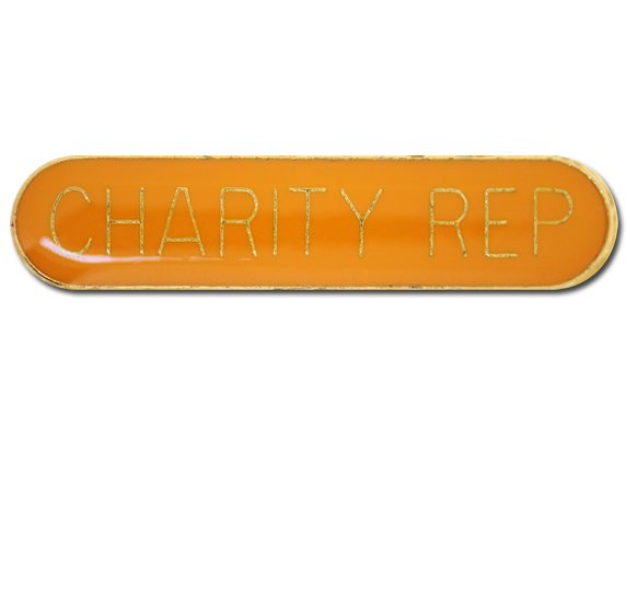 Charity Rep. Rounded Edge Bar Badge
