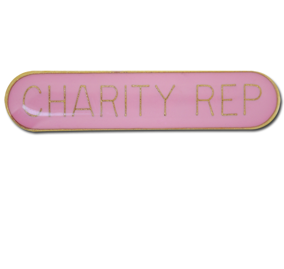 Charity Rep. Rounded Edge Bar Badge