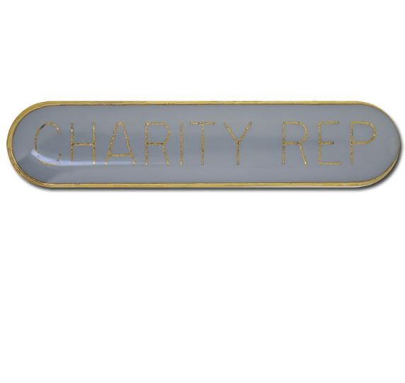 Charity Rep. Rounded Edge Bar Badge