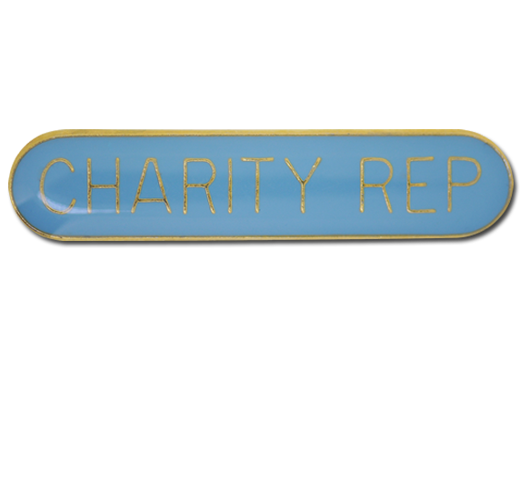 Charity Rep. Rounded Edge Bar Badge