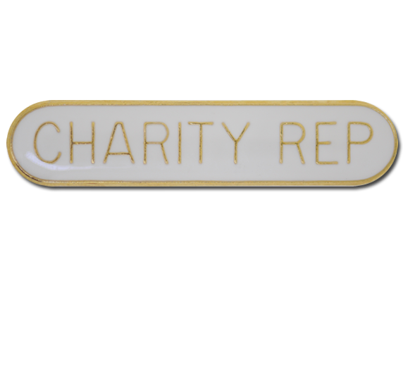 Charity Rep. Rounded Edge Bar Badge