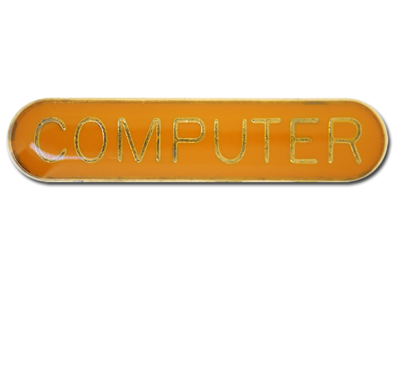 Computer Rounded Edge Bar Badge