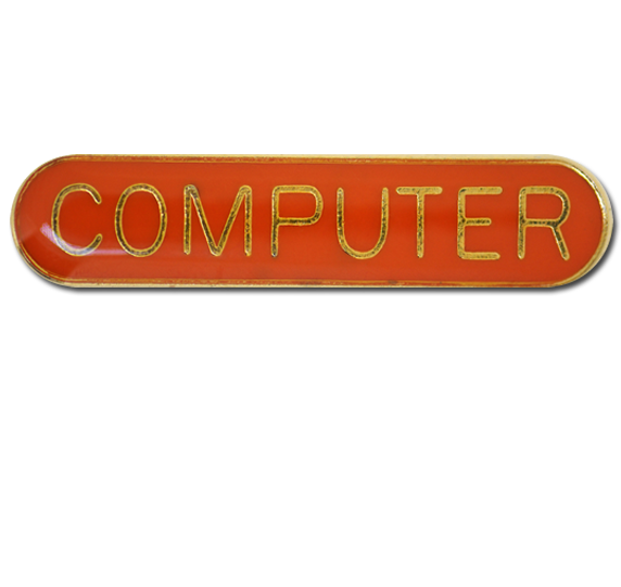 Computer Rounded Edge Bar Badge