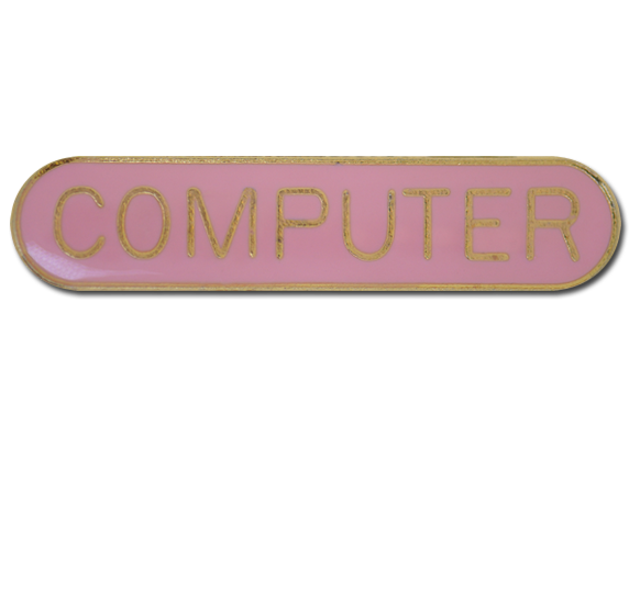 Computer Rounded Edge Bar Badge