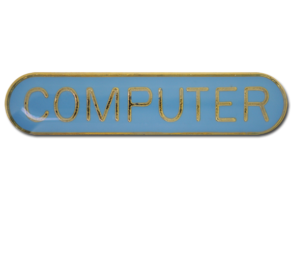 Computer Rounded Edge Bar Badge