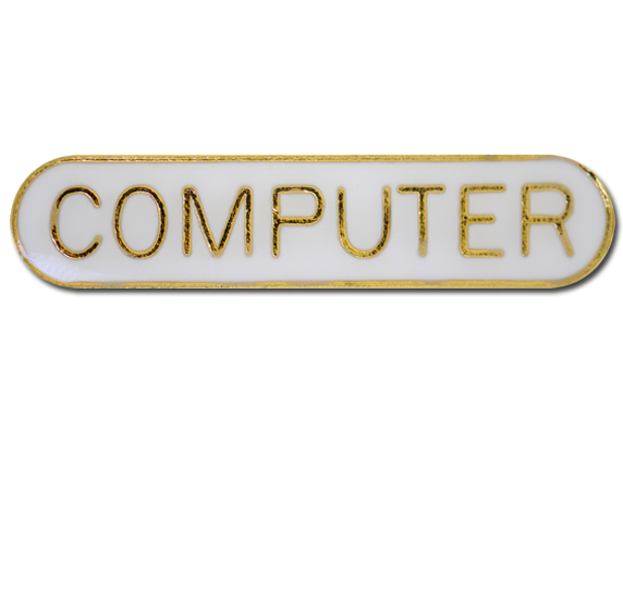 Computer Rounded Edge Bar Badge