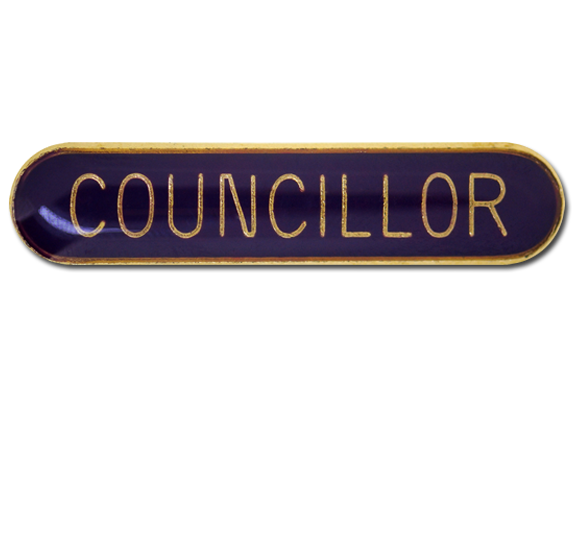 Councillor Rounded Edge Bar Badge