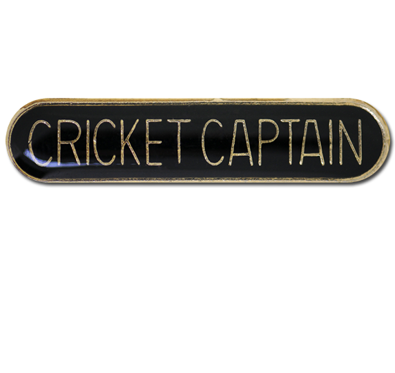 Cricket Captain Rounded Edge Bar Badge