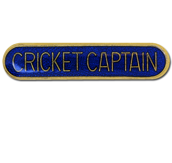 Cricket Captain Rounded Edge Bar Badge