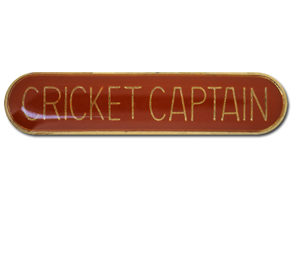 Cricket Captain Rounded Edge Bar Badge