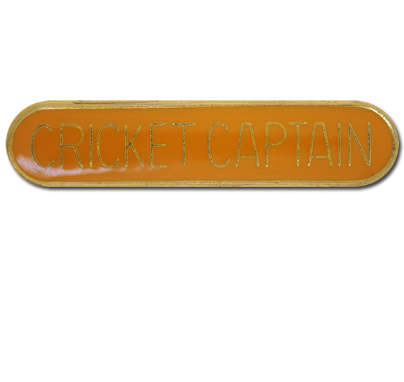 Cricket Captain Rounded Edge Bar Badge