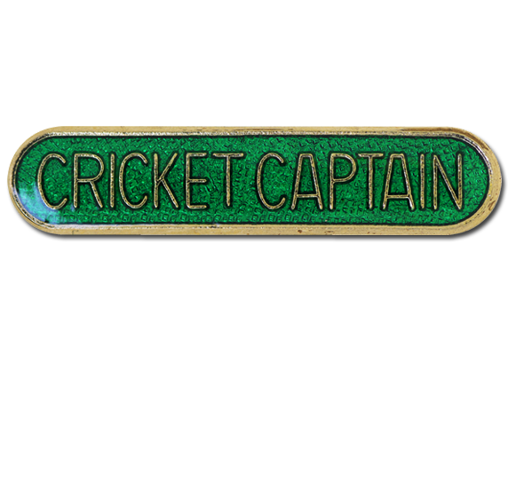 Cricket Captain Rounded Edge Bar Badge