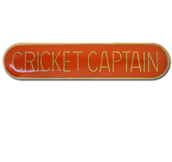 Cricket Captain Rounded Edge Bar Badge