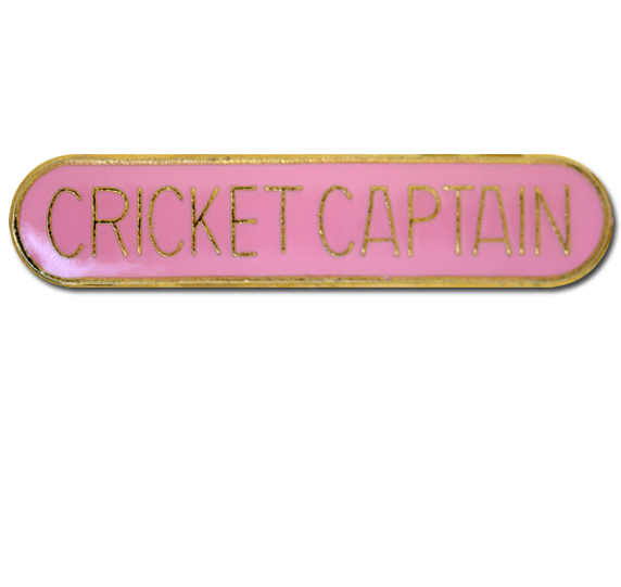 Cricket Captain Rounded Edge Bar Badge