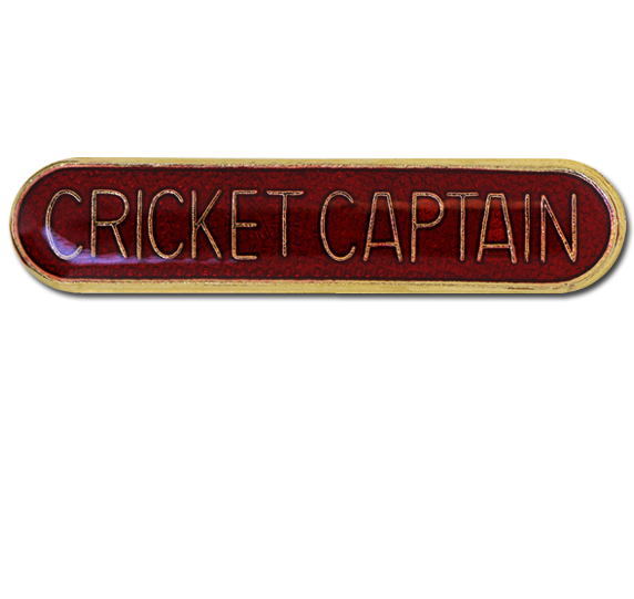 Cricket Captain Rounded Edge Bar Badge