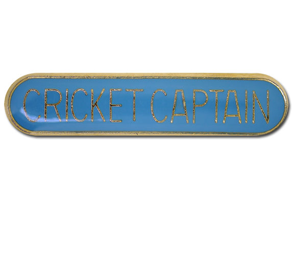 Cricket Captain Rounded Edge Bar Badge