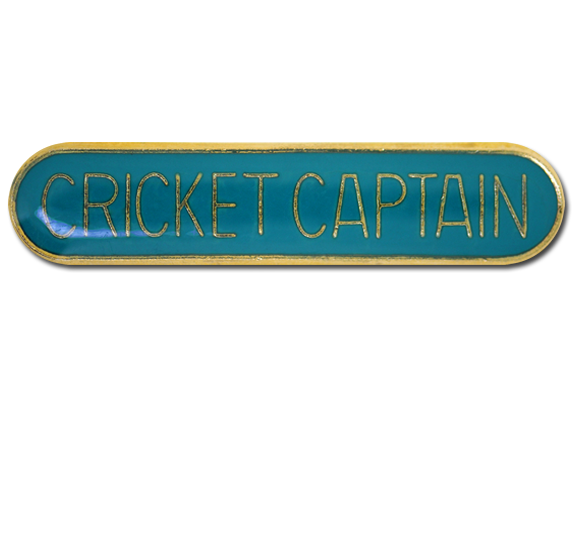 Cricket Captain Rounded Edge Bar Badge