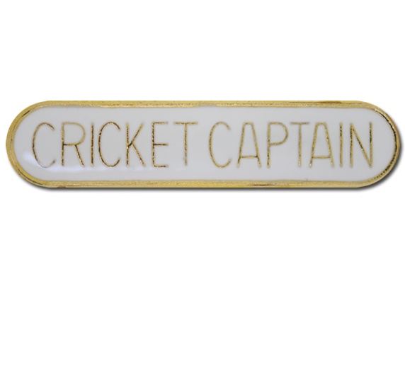 Cricket Captain Rounded Edge Bar Badge