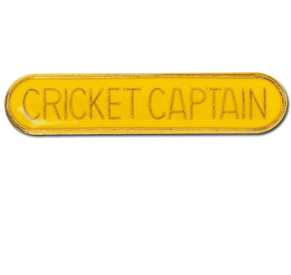 Cricket Captain Rounded Edge Bar Badge