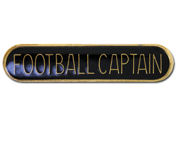 Football Captain Rounded Edge Bar Badge