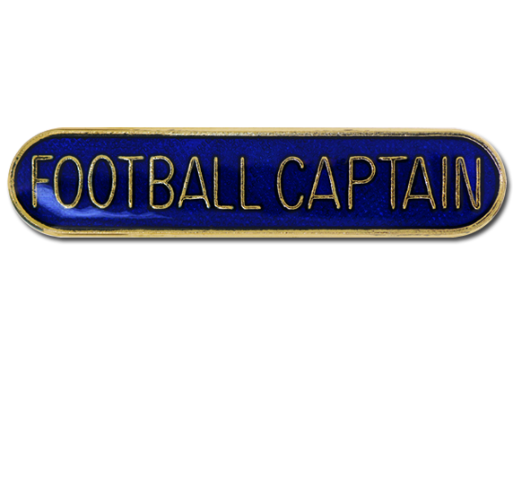 Football Captain Rounded Edge Bar Badge