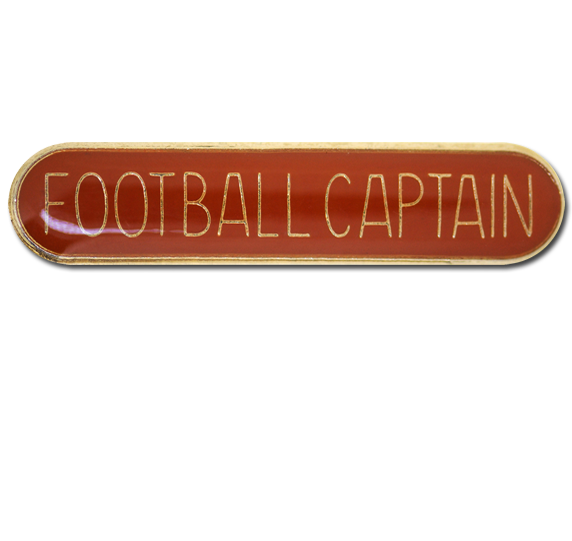 Football Captain Rounded Edge Bar Badge