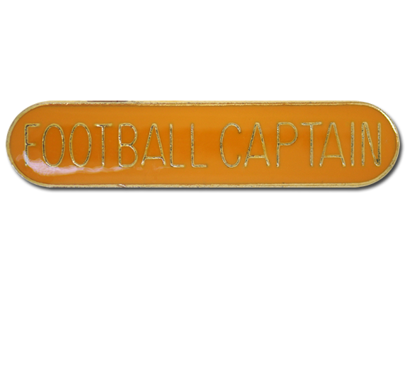 Football Captain Rounded Edge Bar Badge