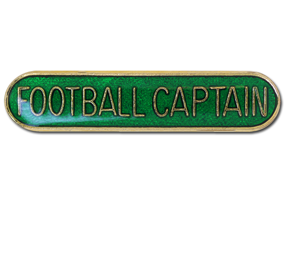 Football Captain Rounded Edge Bar Badge