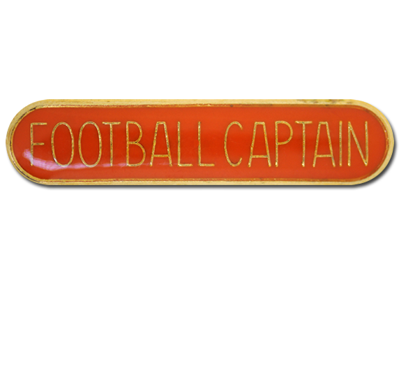 Football Captain Rounded Edge Bar Badge