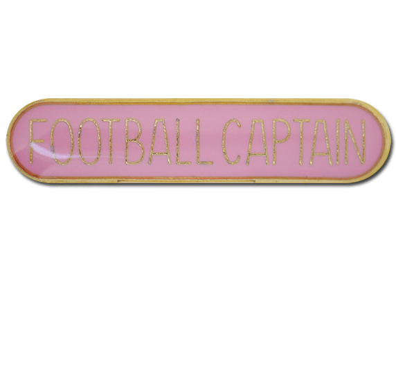 Football Captain Rounded Edge Bar Badge