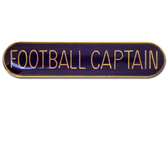 Football Captain Rounded Edge Bar Badge