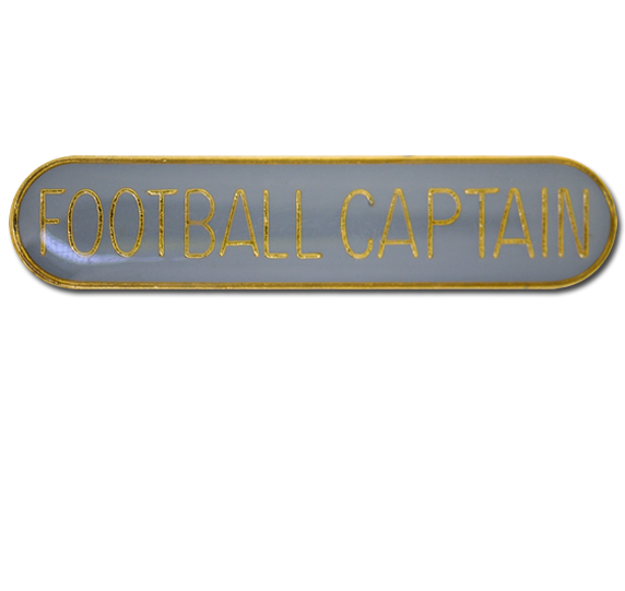 Football Captain Rounded Edge Bar Badge