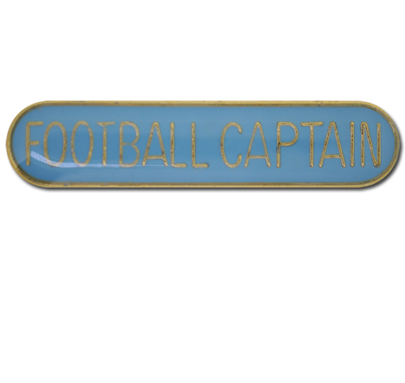 Football Captain Rounded Edge Bar Badge