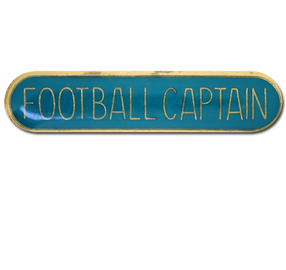 Football Captain Rounded Edge Bar Badge