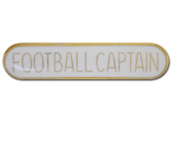 Football Captain Rounded Edge Bar Badge