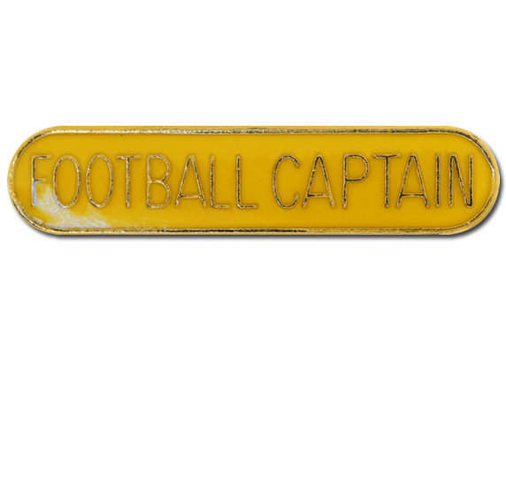 Football Captain Rounded Edge Bar Badge