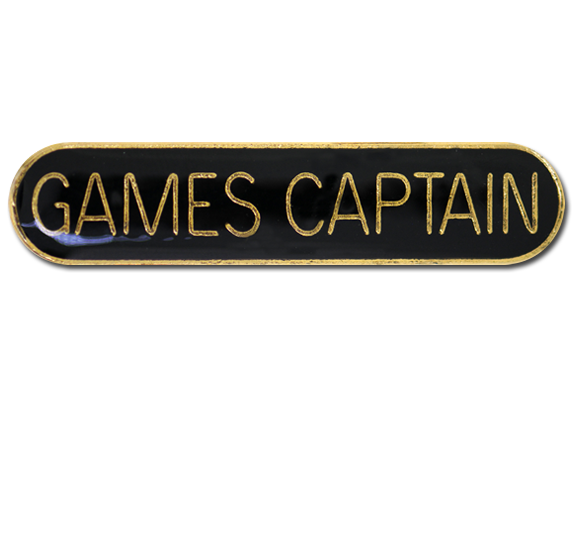 Games Captain Rounded Edge Bar Badge