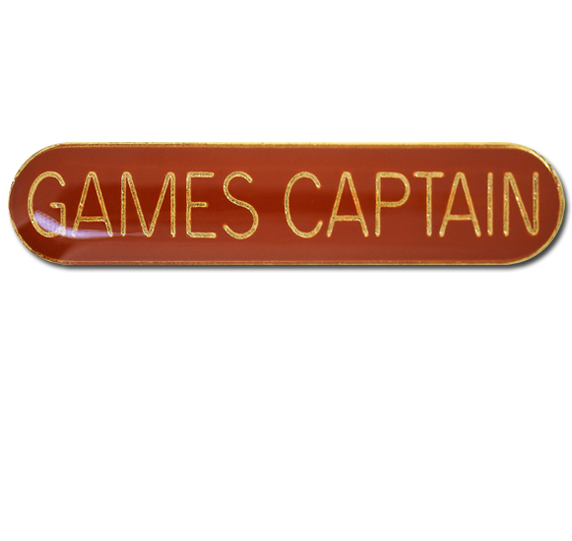 Games Captain Rounded Edge Bar Badge