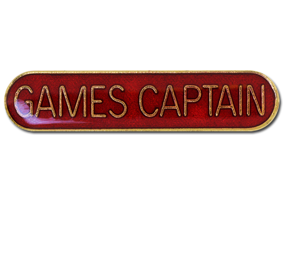 Games Captain Rounded Edge Bar Badge