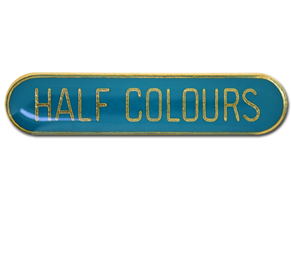 Half Colours Rounded Edge Bar Badge