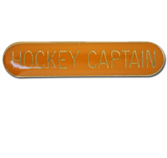 Hockey Captain Rounded Edge Bar Badge