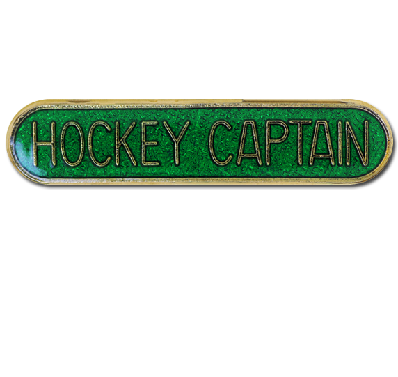 Hockey Captain Rounded Edge Bar Badge