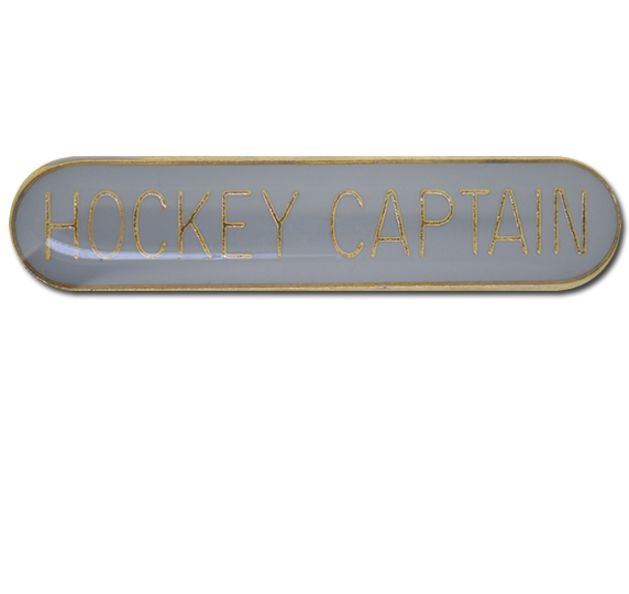 Hockey Captain Rounded Edge Bar Badge