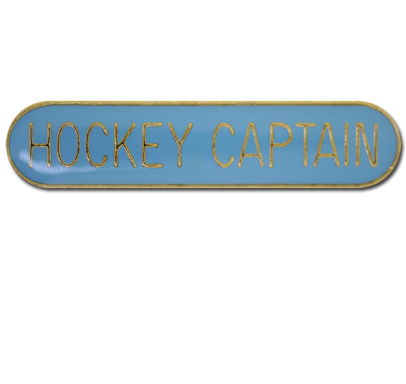 Hockey Captain Rounded Edge Bar Badge