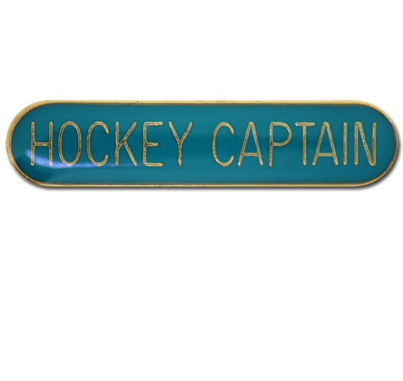Hockey Captain Rounded Edge Bar Badge