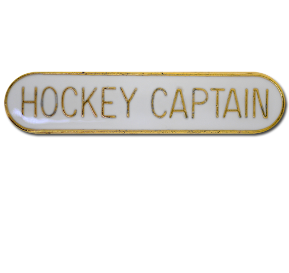 Hockey Captain Rounded Edge Bar Badge