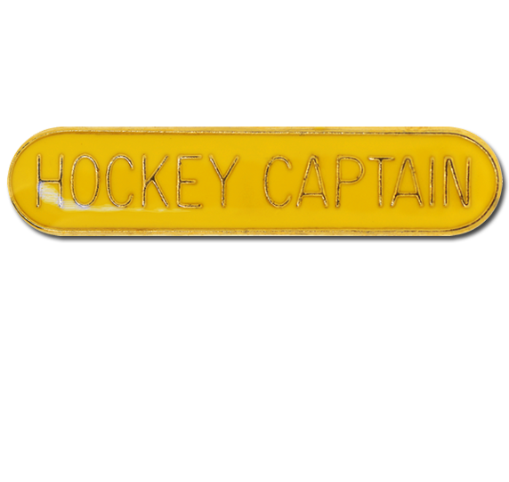 Hockey Captain Rounded Edge Bar Badge